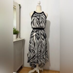 NWT BANANA REPUBLIC HERITAGE ZEBRA HIGH-LOW PATIO DRESS size 16